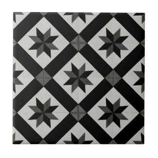 schwarz-weiße geometrische klassische Fliesen