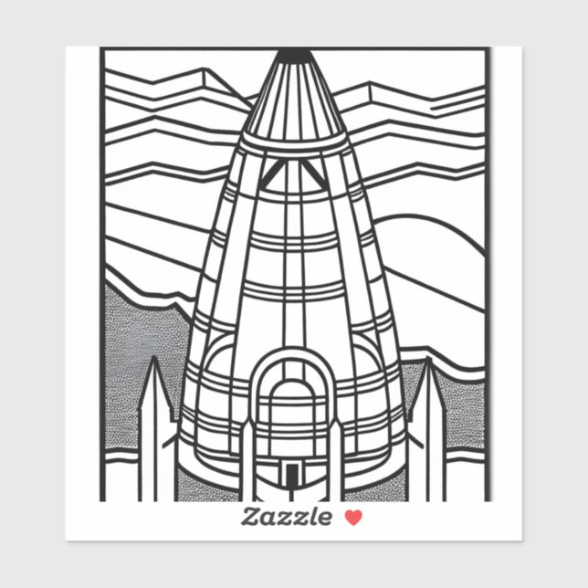 Schwarz-weiße Gestaltung Ihres Raumes Aufkleber (Blatt)