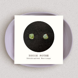 Schwarz-weiße Gestohlererdarstellung Quadratische Visitenkarte