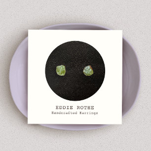 Schwarz-weiße Gestohlererdarstellung Quadratische Visitenkarte