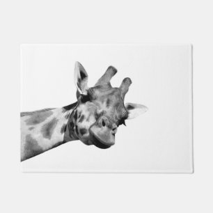 Schwarz-weiße Giraffe afrikanisches Fußmatte