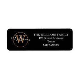 Schwarz-weiße Goldadresse für das moderne Script M