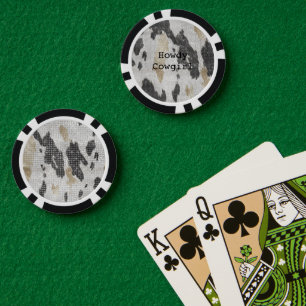 Schwarz-weiße Goldkühe Pokerchips