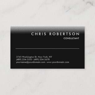 Schwarz-weiße Grau Trendy Charming Business Card Visitenkarte