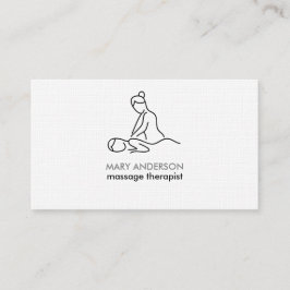 Schwarz-weiße graue Massage Therapie Masseuse Well Visitenkarte