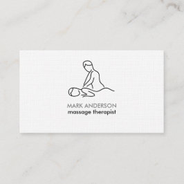 Schwarz-weiße graue Massage Therapie Masseuse Well Visitenkarte
