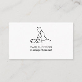 Schwarz-weiße graue Massage Therapie Masseuse Well Visitenkarte