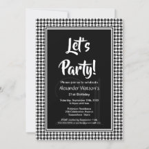 Schwarz-weiße Grenze 21. Geburtstag Party