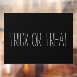 Schwarz-weiße Halloween-Dekoration, Trick oder Tre Fensteraufkleber