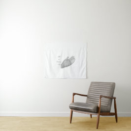 Schwarz-weiße Hand-Bleistiftskizze, feine Kunst Wandteppich