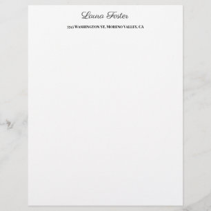 Schwarz-weiße Handschrift Elegant Minimalistisch S Briefbogen