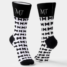 Schwarz-weiße Herren Hochzeitsmonogramm