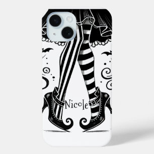 Schwarz & Weiße Hexenbeine Whimsical Halloween-Par Case-Mate iPhone Hülle