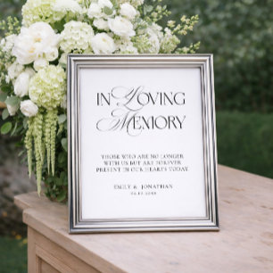 Schwarz-Weiße Hochzeit In Liebevoller Erinnerung Poster