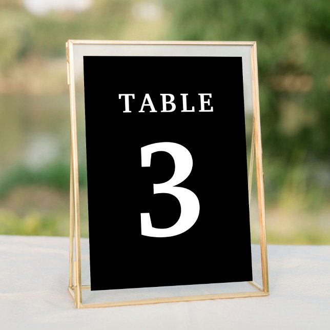 Schwarz-weiße Hochzeit Tischnummer (Black White Wedding Table Number
)