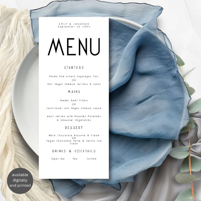 Schwarz-weiße Hochzeitkarte für Minimalistischen T Einladung (Von Creator hochgeladen)