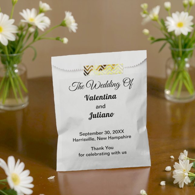 Schwarz-weiße Hochzeitsgeschenktüten Geschenktütchen (Von Creator hochgeladen)