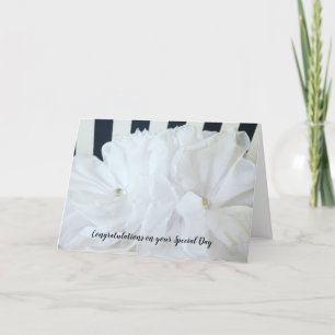 Schwarz-weiße Hochzeitsglückwünsche Karte