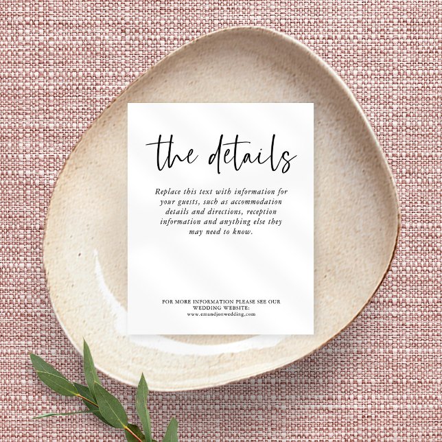 Schwarz-weiße Hochzeitsinformationen (Von Creator hochgeladen)