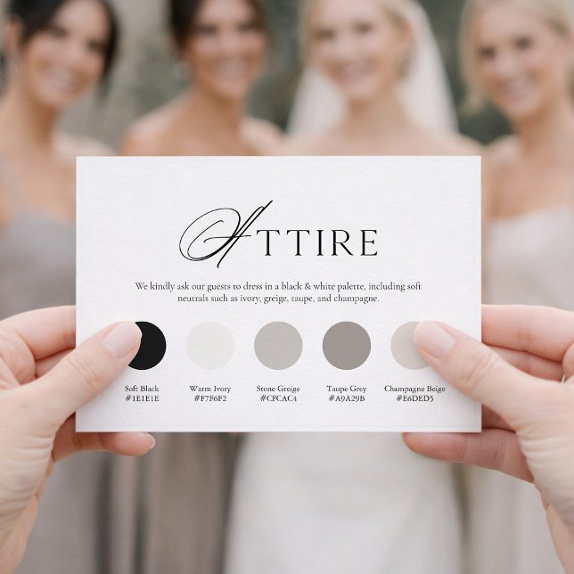 Schwarz-Weiße Hochzeitskleidung Karte (Von Creator hochgeladen)