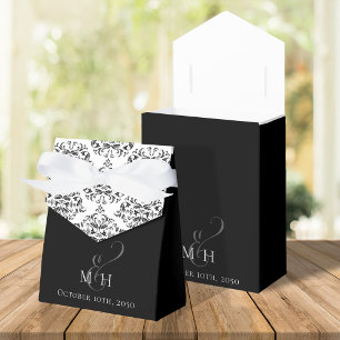 Schwarz-Weiße Hochzeitsschrift-Typografie Klassisc Geschenkschachtel