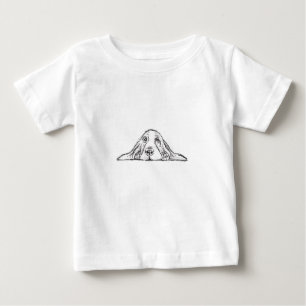 Schwarz-weiße Hundeaugen Baby T-shirt