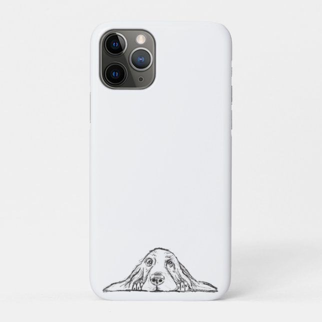 Schwarz-weiße Hundeaugen Case-Mate iPhone Hülle (Rückseite)