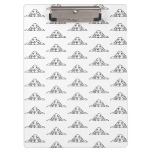 Schwarz-weiße Hundeaugen Klemmbrett