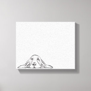 Schwarz-weiße Hundeaugen Leinwanddruck