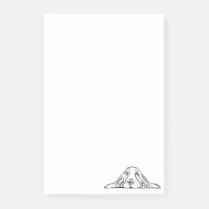 Schwarz-weiße Hundeaugen Post-it Klebezettel