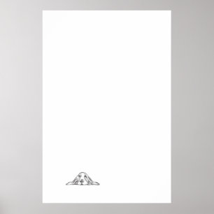 Schwarz-weiße Hundeaugen Poster