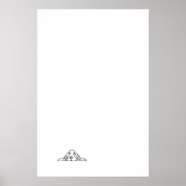 Schwarz-weiße Hundeaugen Poster (Vorne)