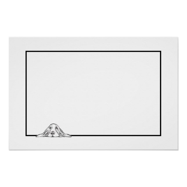 Schwarz-weiße Hundeaugen Poster (Vorderseite)