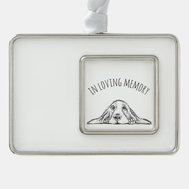 Schwarz-weiße Hundeaugen Rahmen-Ornament Silber (Vorderseite)