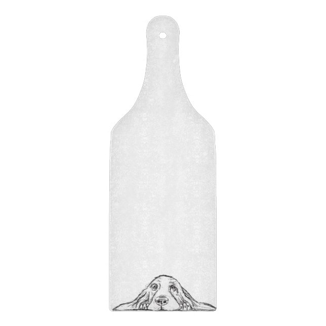 Schwarz-weiße Hundeaugen Schneidebrett (Vorderseite)