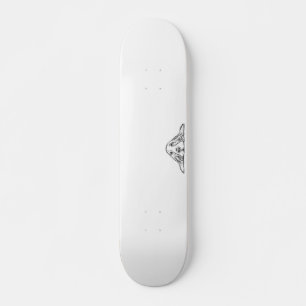 Schwarz-weiße Hundeaugen Skateboard
