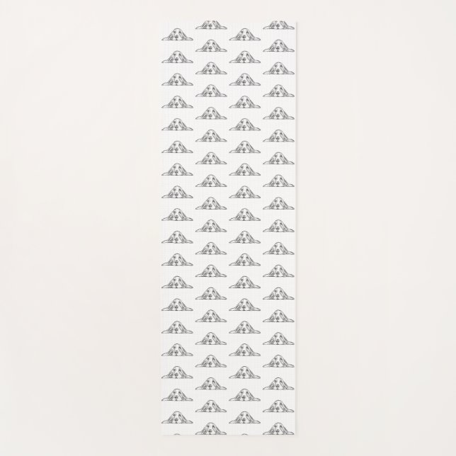 Schwarz-weiße Hundeaugen Yogamatte (Vorderseite)