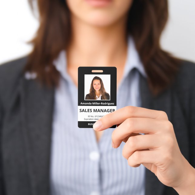 Schwarz-weiße ID für das benutzerdefinierte Foto Ausweis (Präsentiert)