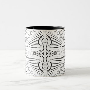 Schwarz-weiße Kaffeebeutel Zweifarbige Tasse