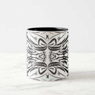 Schwarz-weiße Kaffeebeutel Zweifarbige Tasse