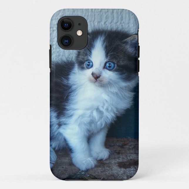 Schwarz + Weiße Kitte Case-Mate iPhone Hülle (Rückseite)