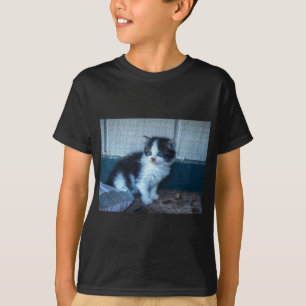 Schwarz + Weiße Kitte T-Shirt