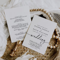 Schwarz-weiße klassische Front & Back Wedding