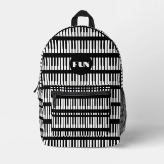 Schwarz-weiße Klaviertasten Epic Music Design Bedruckter Rucksack