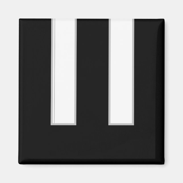 Schwarz-weiße Klaviertasten für Musikinstrumente Magnet (Vorne)