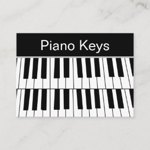 Schwarz-Weiße Klaviertasten Pianist Musiker Visitenkarte