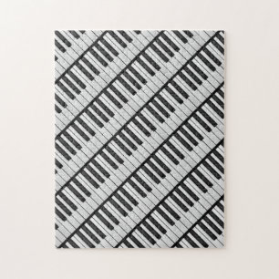 Schwarz-Weiße Klaviertasten Puzzle
