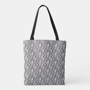schwarz-weiße kleine Zebrastreifen-Tasche