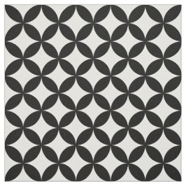 Schwarz-weiße Kreise und Diamant-Muster Stoff