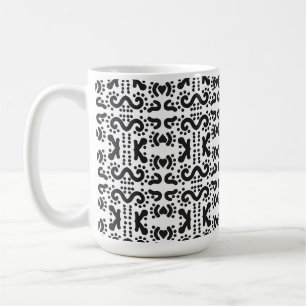 Schwarz-weiße Kritzelei Kaffeetasse